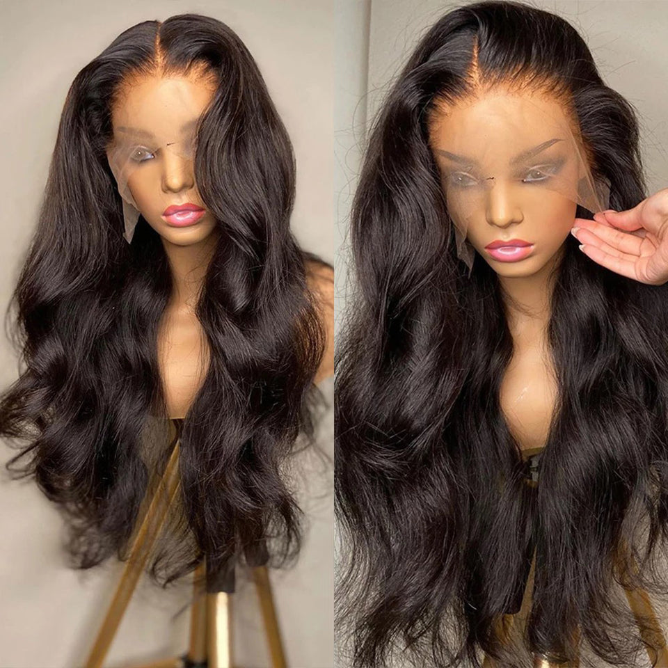 ‘Luxe Lush Curves’ Body Wave Human Hair for Women Pre-Plucked 180% density Lace Front wigs