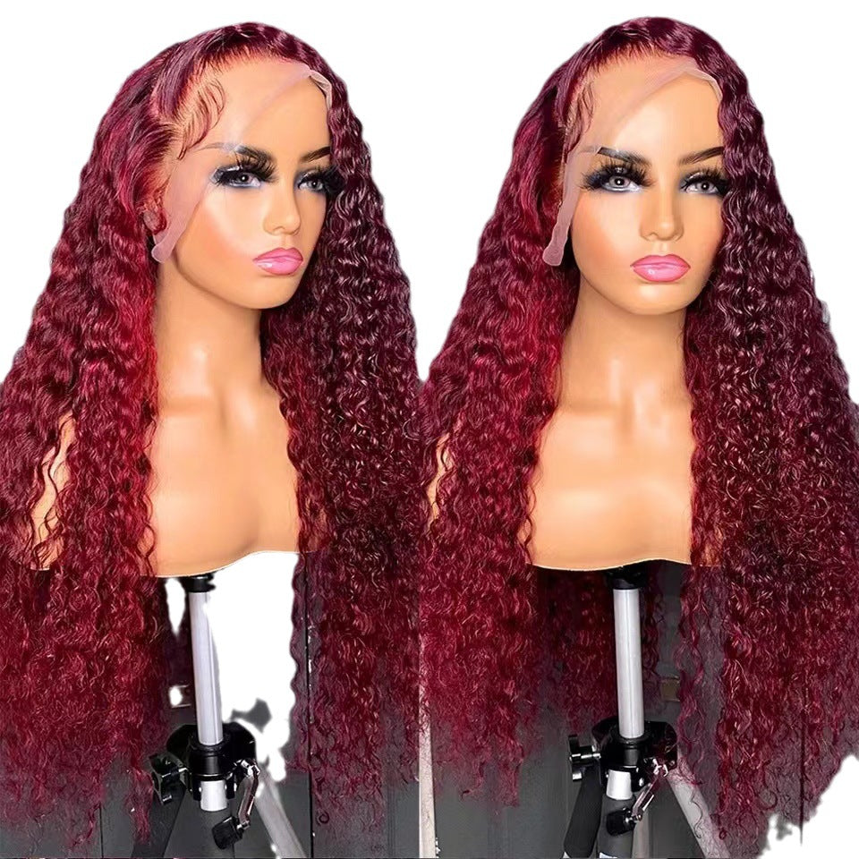 ‘Velvet Vixen’ 13x4 lace front wig human hair, women's long hair full head cover.