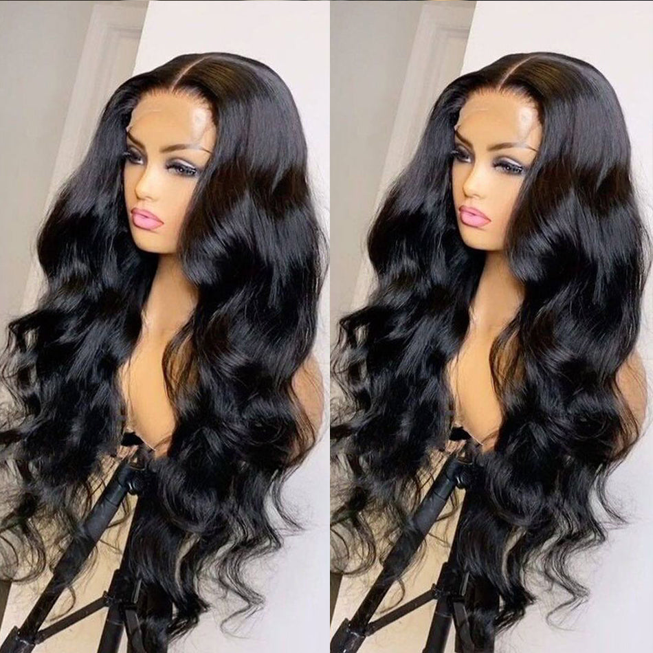 ‘Luxe Lush Curves’ Body Wave Human Hair for Women Pre-Plucked 180% density Lace Front wigs