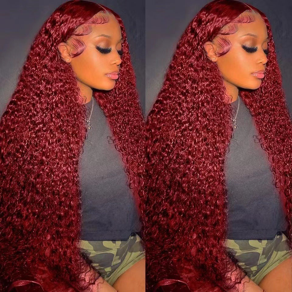 ‘Velvet Vixen’ 13x4 lace front wig human hair, women's long hair full head cover.